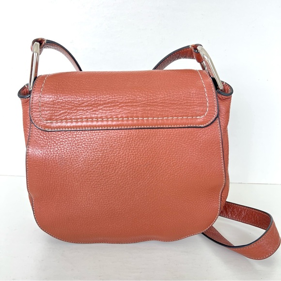 ♦️SOLD♦️MARC JACOBS Maverick Pebble Leather Flap w Suede Ties Saddle Shoulder - Picture 8 of 16